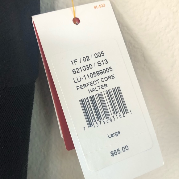 New Lucy Perfect Core Black Halter Tank Top, L - Picture 14 of 15